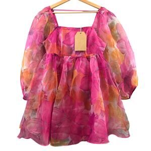 New listicle Chiffon Party Dress floral size Small